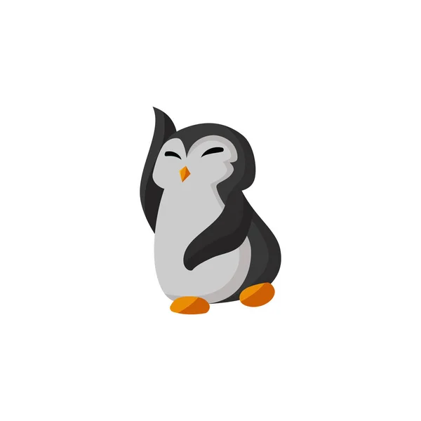 Pingwin Taniec Zabawny Kreskówka Ilustracja Szablon — Wektor stockowy