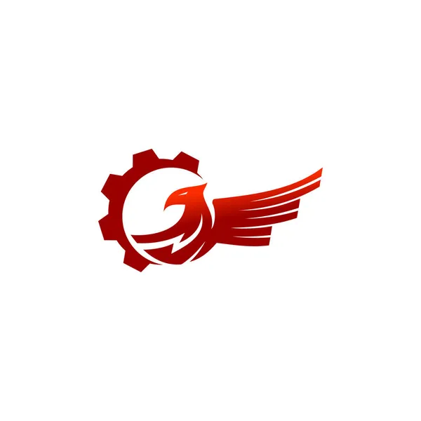 Машина Phoenix Gear Illustration Template Icon Isolated — стоковий вектор