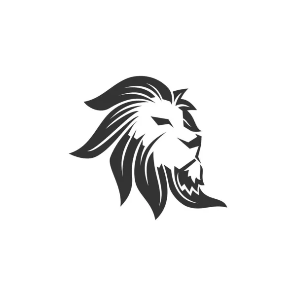 Modelo Ilustração Cabeça Leão Mascote Identidade Marca — Vetor de Stock