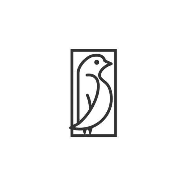 Taube Steht Icon Template Isoliert — Stockvektor