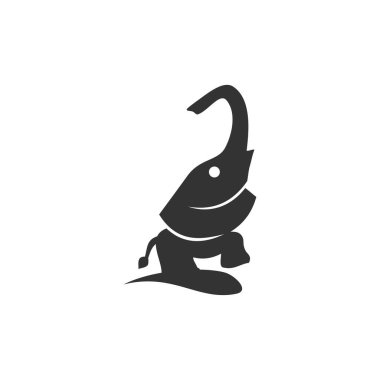 Fil Duran Resim Simgesi İzole Edildi