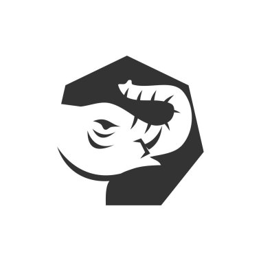 Fil Başı Resim Simgesi İzole Edildi