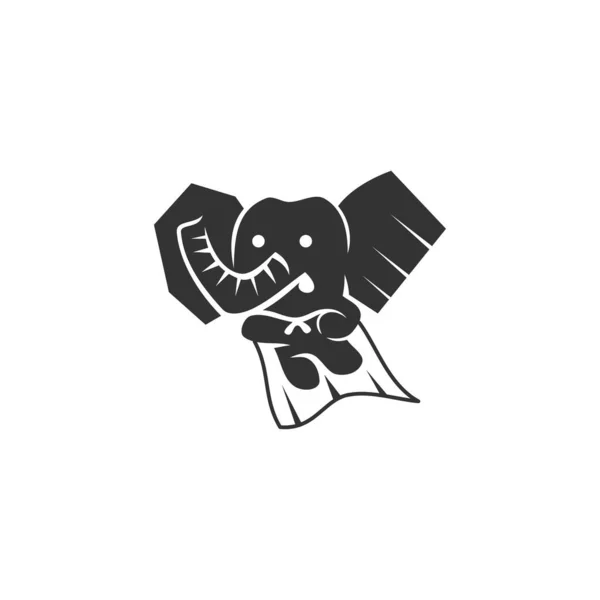 Elefantsuperhelteillustrasjon Icon Brand – stockvektor