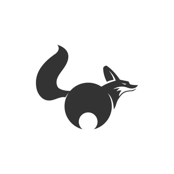 Icono Pie Fox Ilustración Identidad Marca — Archivo Imágenes Vectoriales