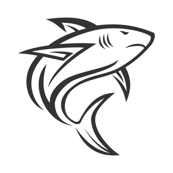 Shark Icon Ilustración Identidad Marca — Vector de stock