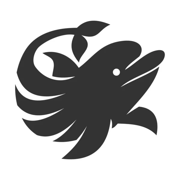 Dolphin Icon Illustration Brand Identity — Stockový vektor