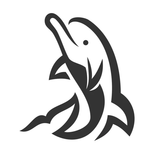 Delfín Icono Ilustración Identidad Marca — Vector de stock