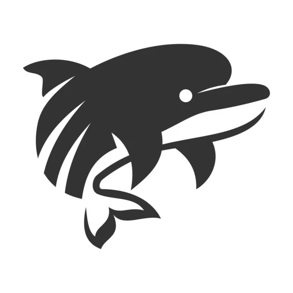 Dolphin Icon Illustration Brand Identity — Stockový vektor