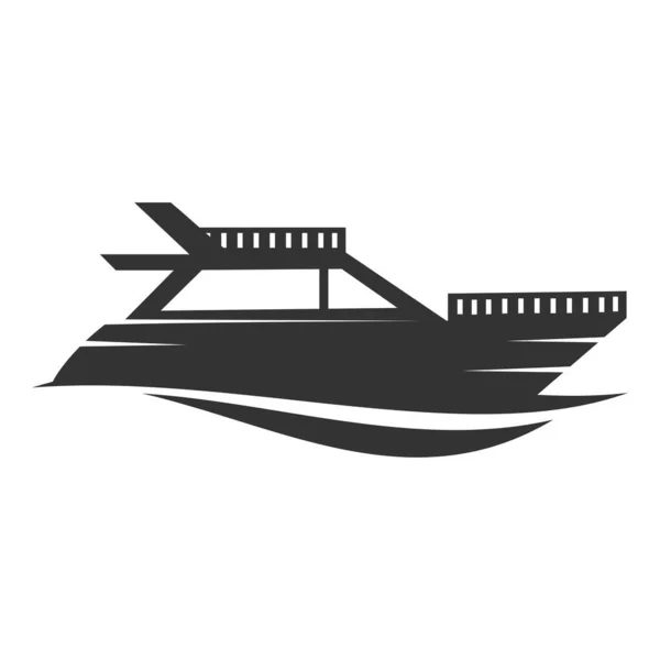 Σκάφος Πλοίο Γιοτ Λογότυπο Εικονίδιο Εικονογράφηση Μάρκα Ταυτότητα — Διανυσματικό Αρχείο