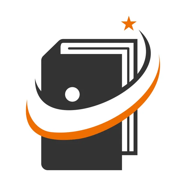 Επιτυχία Εκπαιδευτικό Βιβλίο Λογότυπο Εικονίδιο Εικονογράφηση Μάρκα Ταυτότητα — Διανυσματικό Αρχείο