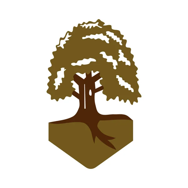 Tree Logo Icon Ilustração Identidade Marca — Vetor de Stock