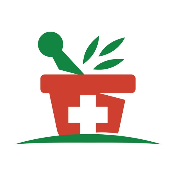 Pharmacy Medical Health Logo Icon Illustration Brand Identity — Stock Vector