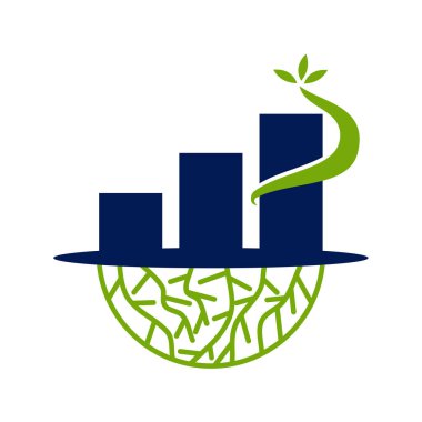 muhasebe şirketi yaprak kökü logosu Simge İllüstrasyon Markası Kimliği