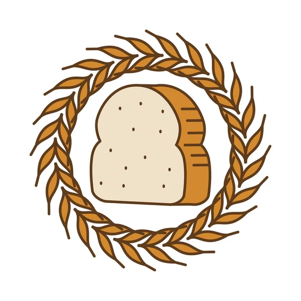 Pane Panetteria Grano Logo Icona Illustrazione Brand Identity — Vettoriale Stock
