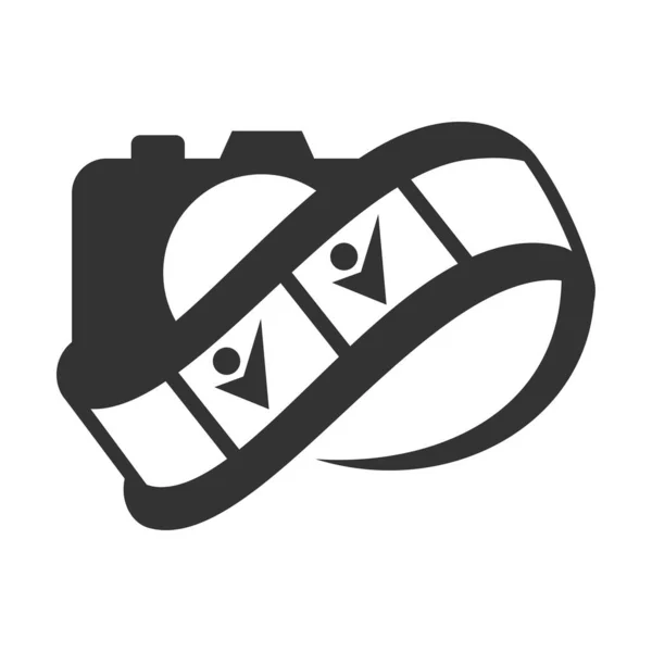 Photographie Famille Logo Icône Illustration Marque Identité — Image vectorielle