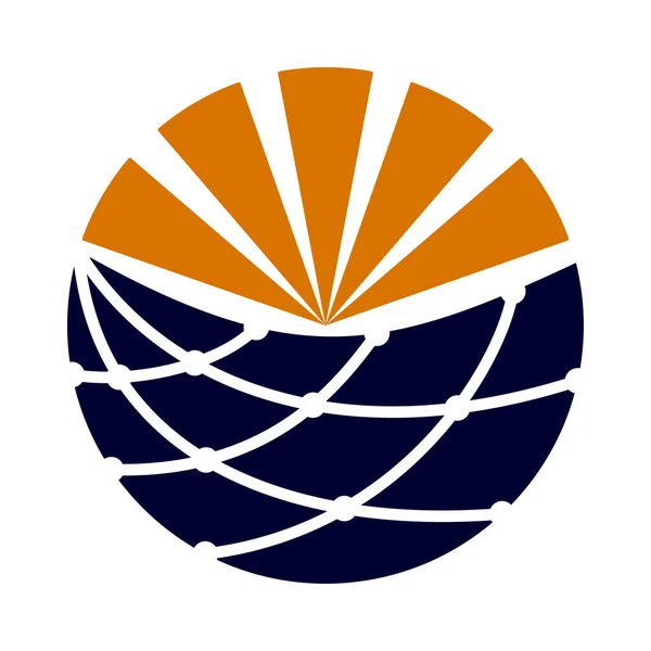 Logo Energii Słonecznej Ikona Ilustracja Tożsamość Marki — Wektor stockowy