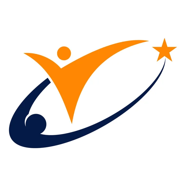 Logo Tasarım Şablonu Vektör Koçluk Başarı — Stok Vektör
