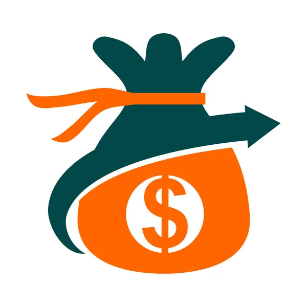Logotipo Financiero Del Préstamo Efectivo Icono Ilustración Identidad Marca — Vector de stock