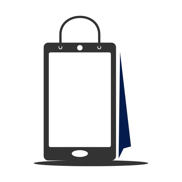 Telefonshop Online Logo Icon Illustration Markenidentität — Stockvektor