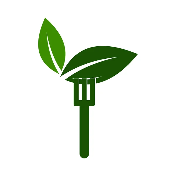 Comida Sana Catering Logo Icono Ilustración Marca Identidad — Vector de stock