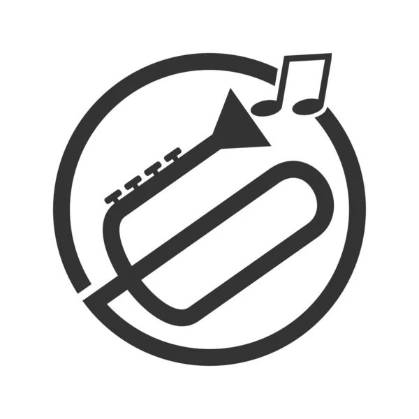 Music Abstract Logo Icon Illustration Brand Identity — Stock Vector