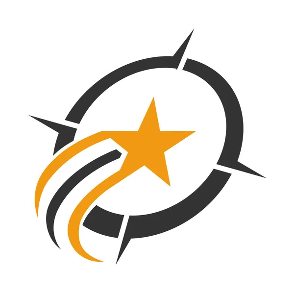 Navegação Consultoria Sucesso Vida Logotipo Icon Ilustração Marca Identidade — Vetor de Stock