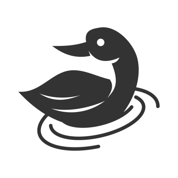 Ördek Logosu Tasarım Şablonu Simge Markası Kimliği — Stok Vektör
