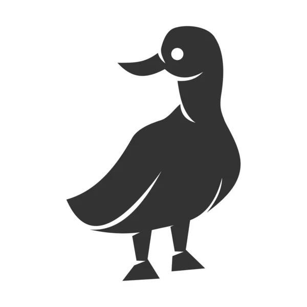 Modelo Design Ilustração Vetor Logotipo Pato Ícone Identidade Marca — Vetor de Stock