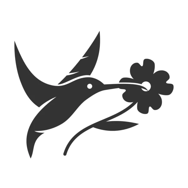 Абстрактная Векторная Иллюстрация Логотипа Колибри — стоковый вектор