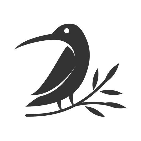 Sinekkuşu Logo Simgesi Soyut Vektör Illüstrasyonu Marka Kimliği — Stok Vektör