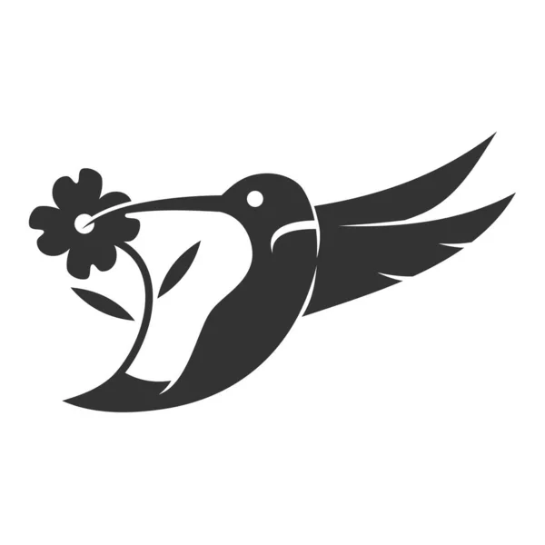 Kolibri Vogel Logo Symbol Abstrakt Vektor Illustration Marke Identität — Stockvektor