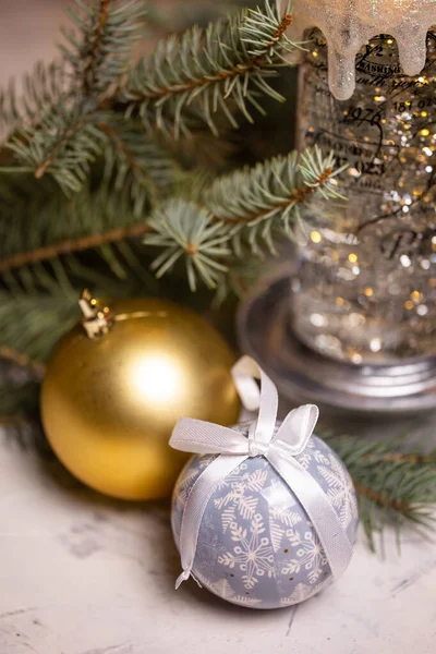 Bolas Natal Para Decorar Árvore Natal Brinquedos Natal — Fotografia de Stock