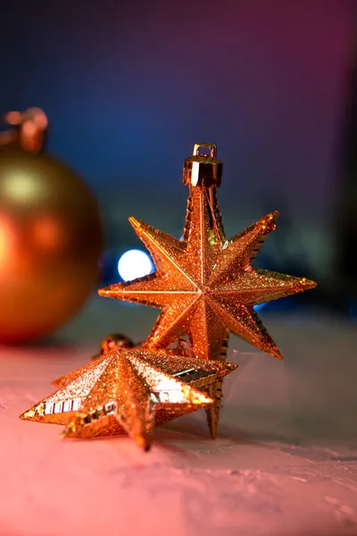Juguete Del Árbol Navidad Asterisco Para Decoración Año Nuevo —  Fotos de Stock