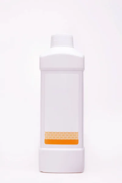 White Chemistry Bottle Label Your Design — Stock Photo, Image