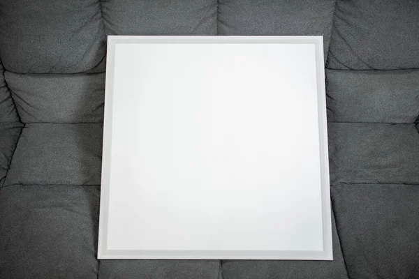 Mock White Painting Gray Background — Stock Photo, Image