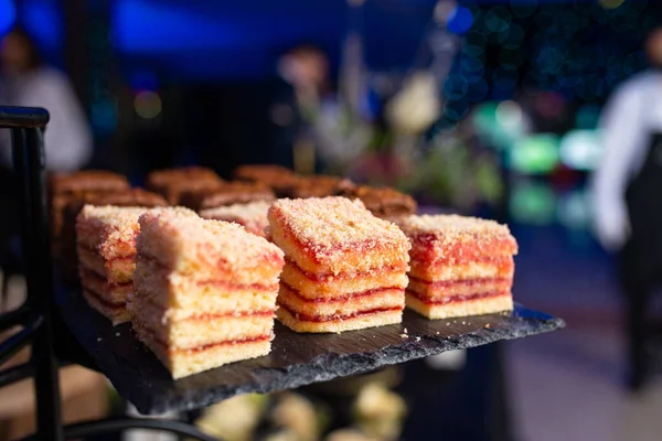 Fresh Slices Napoleon Cake Event —  Fotos de Stock