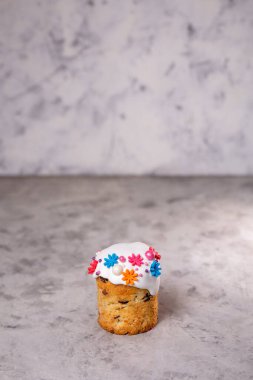 Metni kopyalayacak bir yeri olan geleneksel Paskalya pastası. Geleneksel Paskalya Keki, Paskalya Ekmeği. Kartpostal