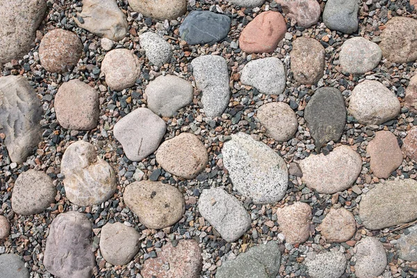 Background Texture Mountain Road Laid Out Stones — Stock Photo, Image
