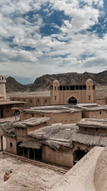 DECORATIVE ANCIENT CITY WITH ARCHITECTURE BUILT FOR THE FILMING OF THE FILM.