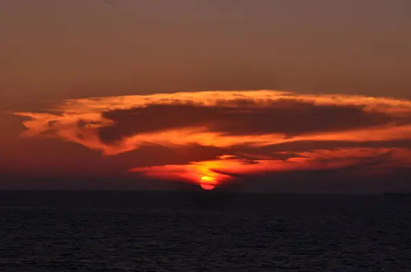 Puesta Sol Mar Vistas Mar — Foto de Stock