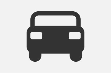 Beyaz arkaplanda arabanın vektör simgesi