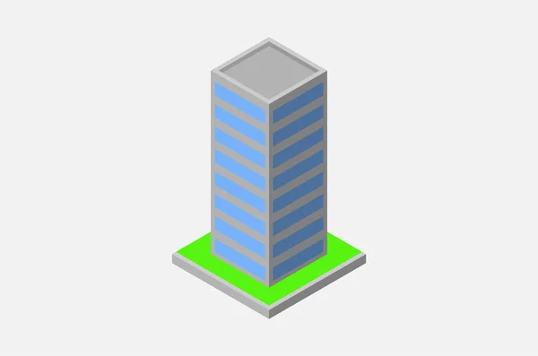 Isometric vector image of an apartment building — Stockvektor