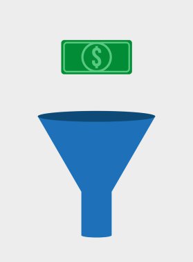 Mavi huni ve yeşil Amerikan doları banknotu