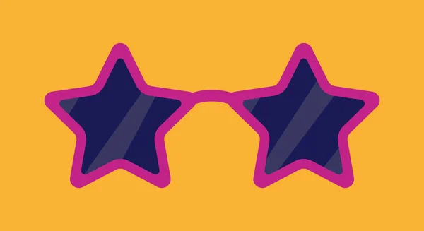 A vector icon of purple star shaped sunglasses — Stock Vector