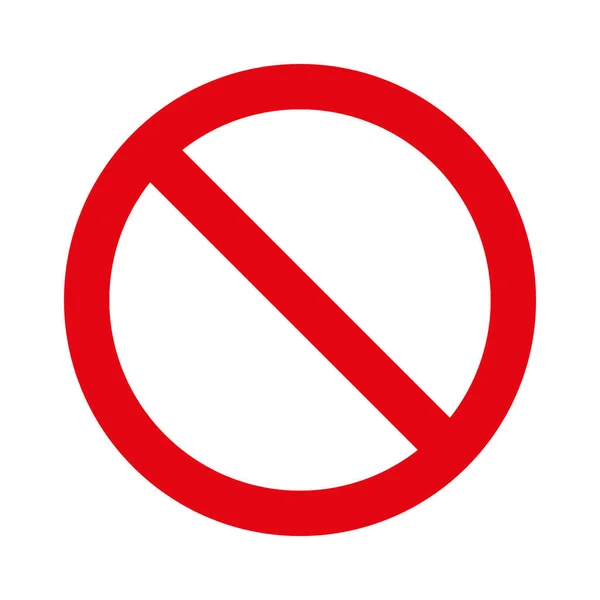 No sign. Vector illustration of ban symbol. — Stock Vector