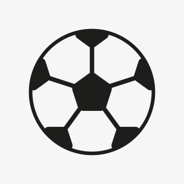 Bir futbol topunun basit vektör simgesi