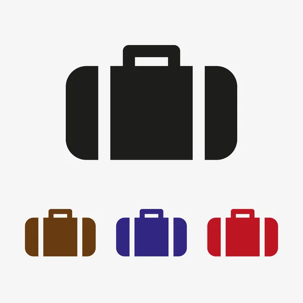 Suitcase vector icon isolated on white background — Vetor de Stock