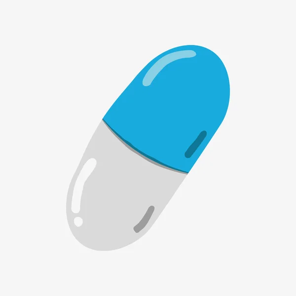 Doodle capsule. Cartoon style icon of a pill. — Stock vektor