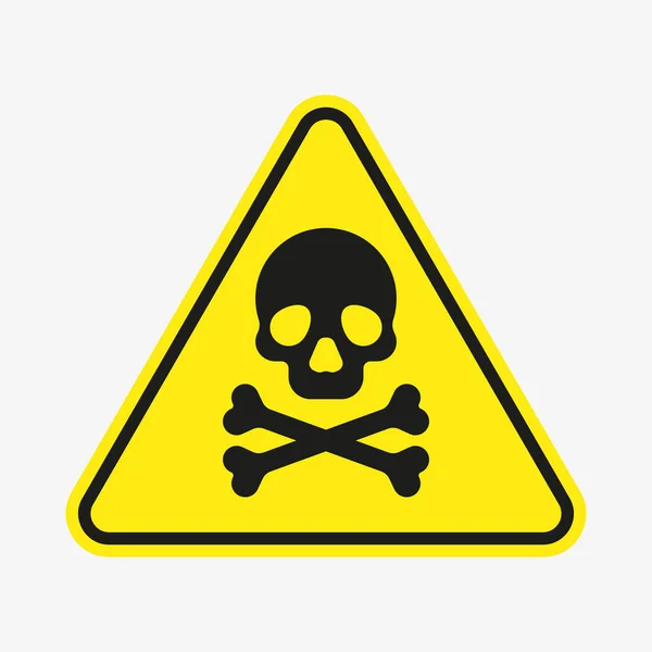 Vector toxic poison icon on white background. — Vetor de Stock