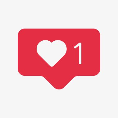 Bildirim gibi sosyal medyanın vektör simgesi